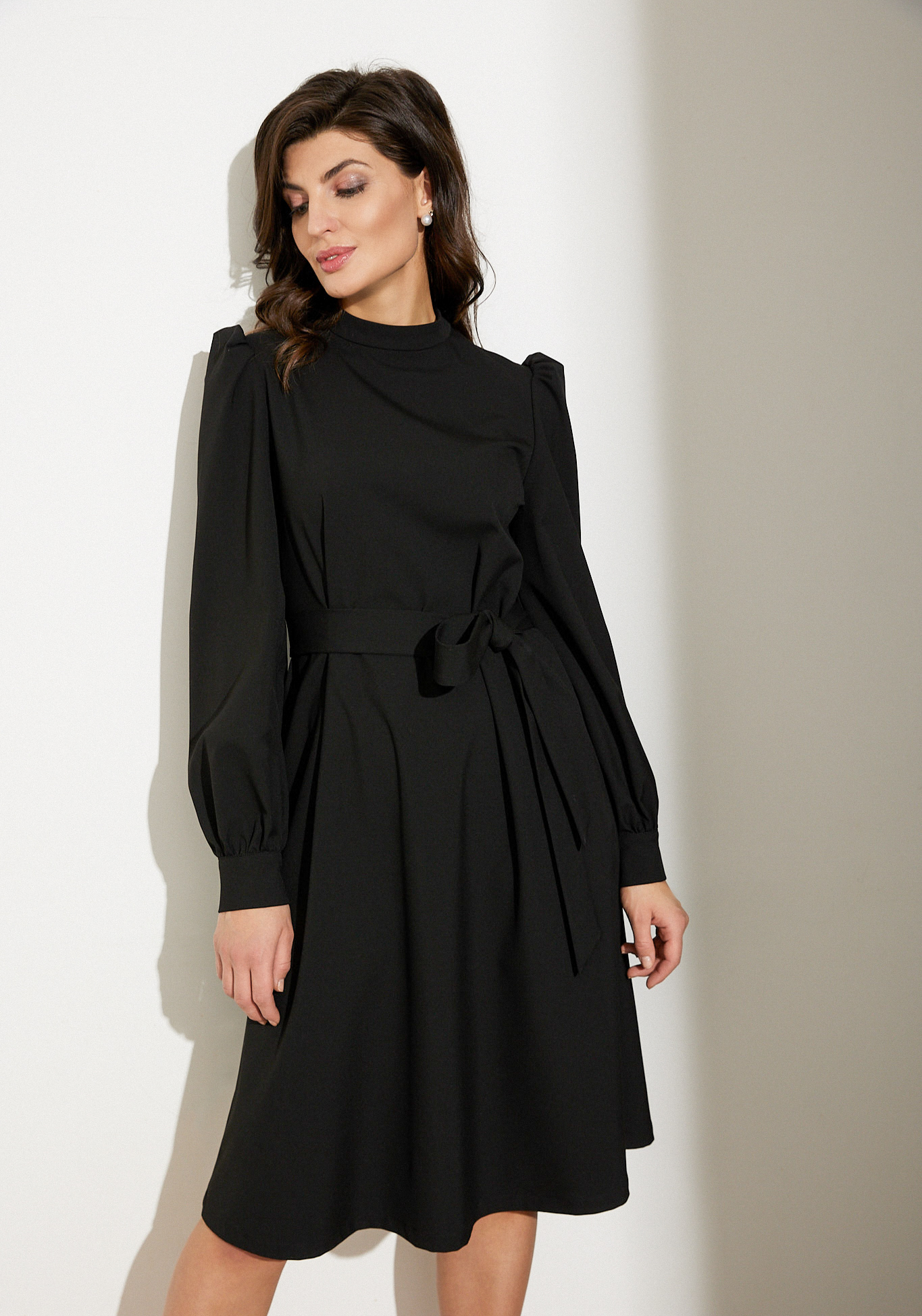 Платье со съёмным воротником и поясом Vivienne Mare, цвет черный, размер 42 - фото 2