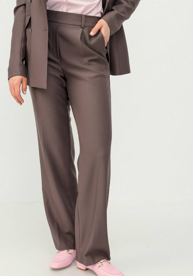 Брюки прямые из костюмной ткани шир.  750, рис. 7