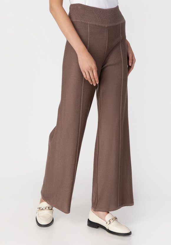 Брюки женские широкие однотонные шир.  580, рис. 9