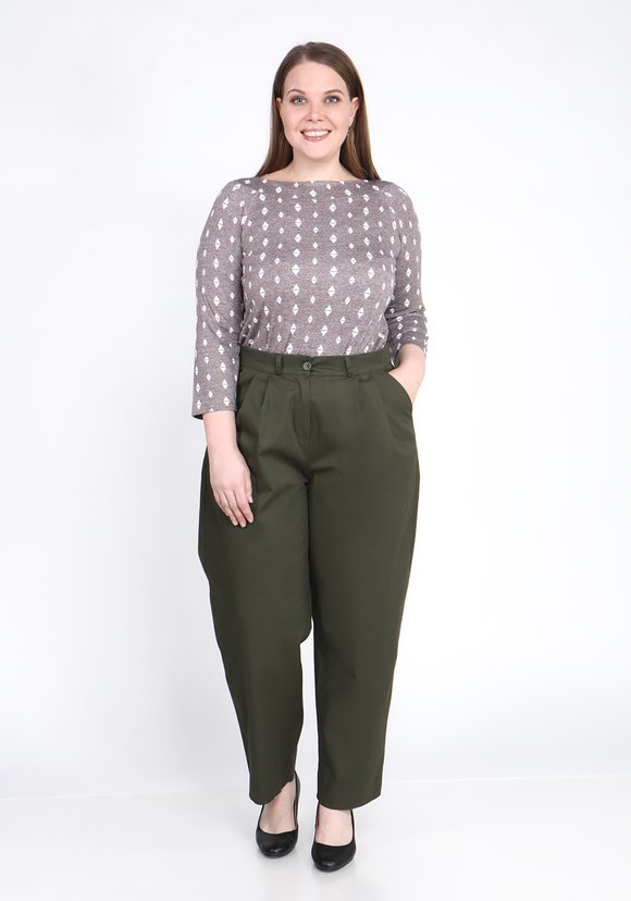 Брюки с защипами шир.  580, рис. 4