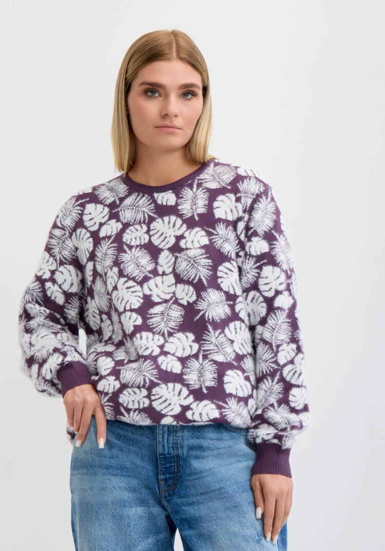 Туника пушистая с принтом шир.  750, рис. 18