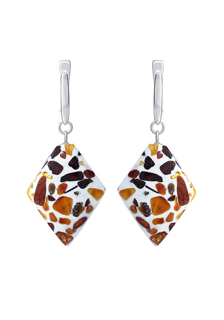 Серьги Медовая россыпь шир.  750, рис. 1