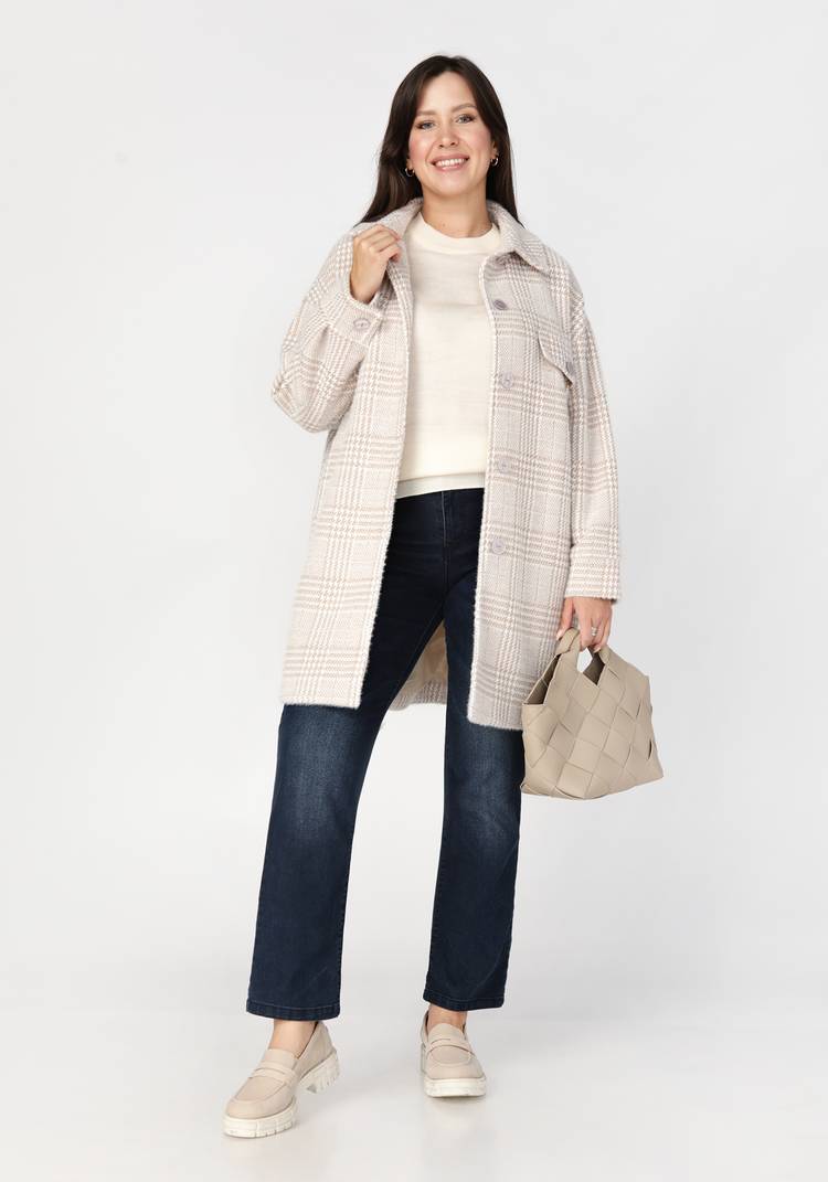 Полупальто на пуговицах с принтом шир.  750, рис. 11