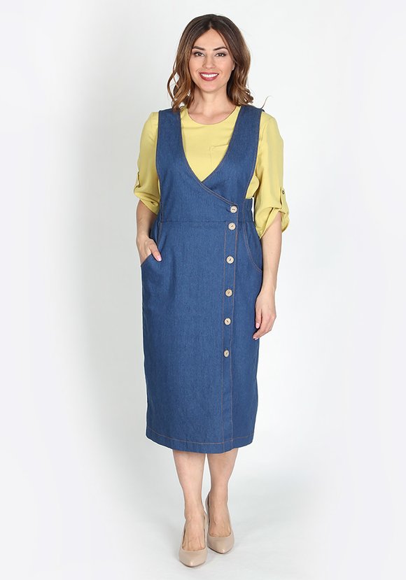 Коллекция джинсовых сарафановСимфония стиля шир.  580, рис. 1