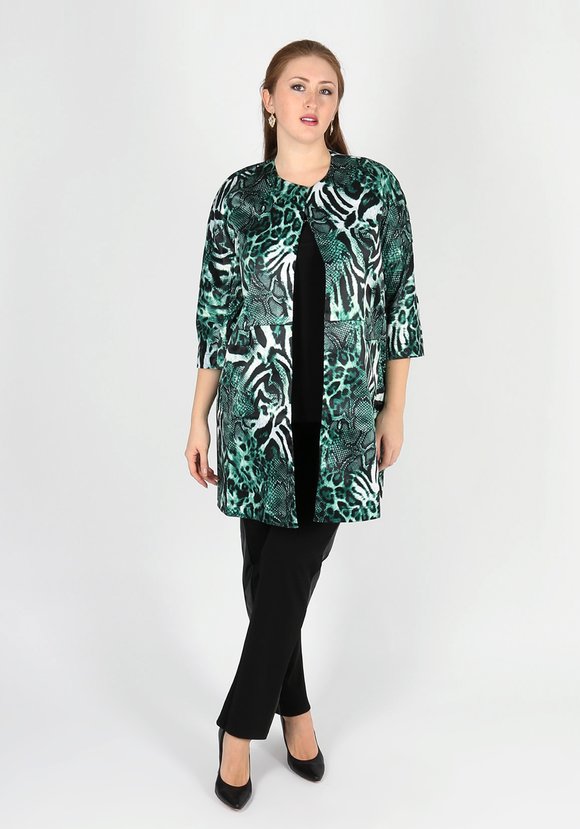 Кардиган на застежке с имитацией карманов шир.  580, рис. 2