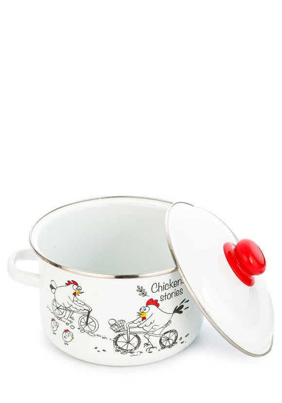 Кастрюля эмалированная Куриные истории шир.  580, рис. 11