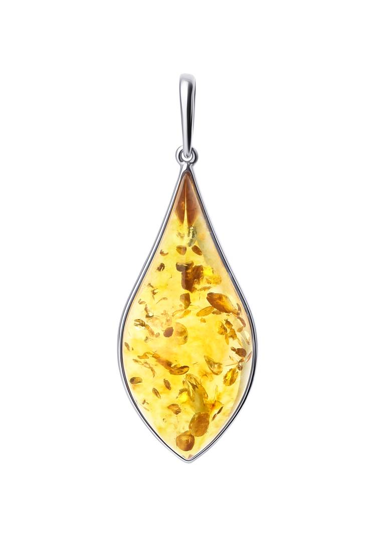 Серебряная подвеска  Брызги янтаря шир.  750, рис. 2