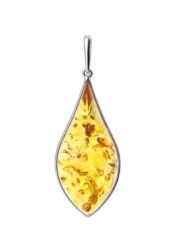 Серебряная подвеска  Брызги янтаря шир.  580, рис. 2