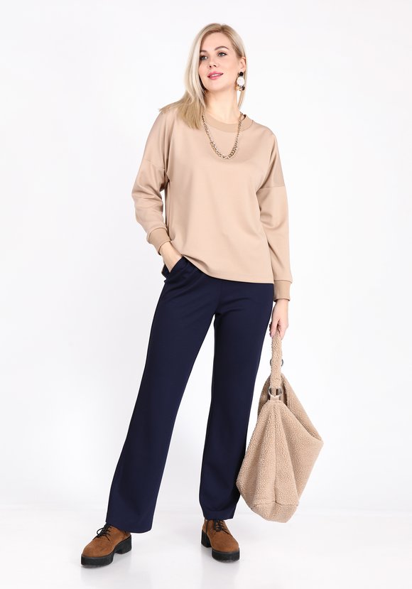 Джемпер с манжетами из рибаны шир.  580, рис. 3