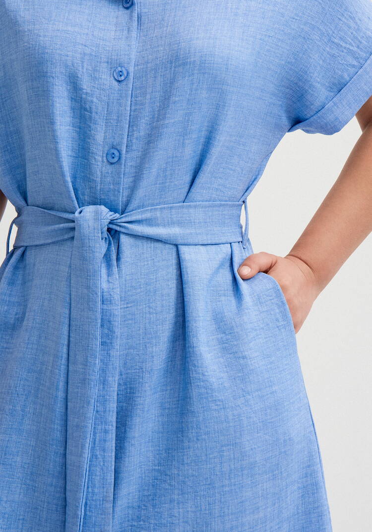 Платье со спущенным плечом А-силуэта шир.  750, рис. 6