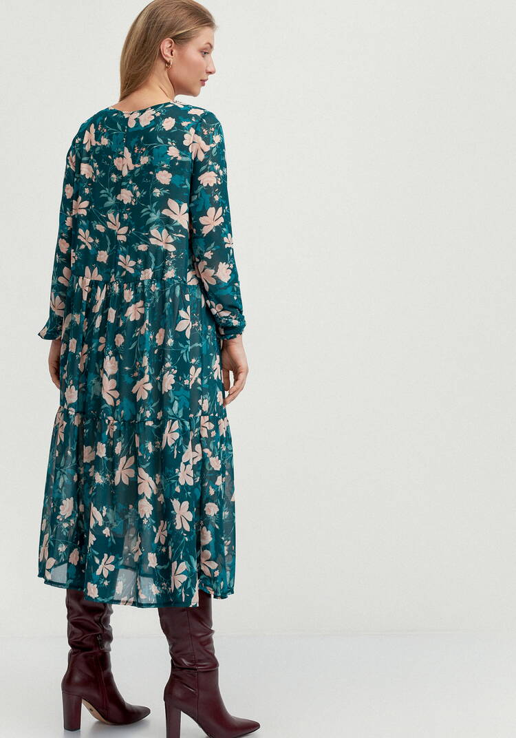 Платье свободного кроя с принтом цветок шир.  750, рис. 11