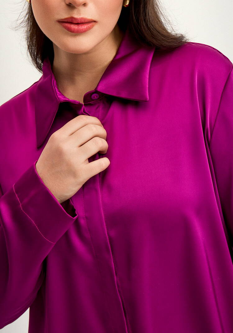 Блуза из шелка с супатной застежкой шир.  750, рис. 12