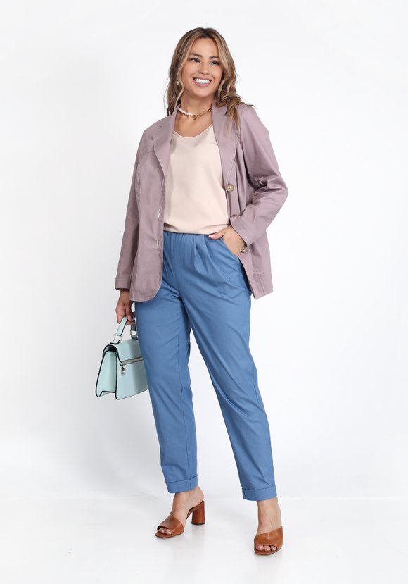 Брюки укороченные полуприлегающего силуэта шир.  580, рис. 7