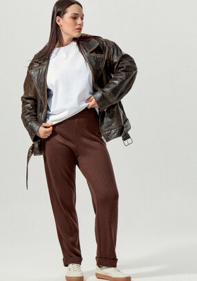 Брюки с манжетами и широкой резинкой