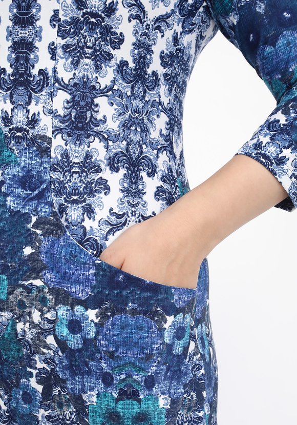 Туника базовая принтованная с карманами шир.  580, рис. 12