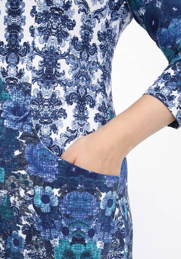 Туника базовая принтованная с карманами шир.  750, рис. 12