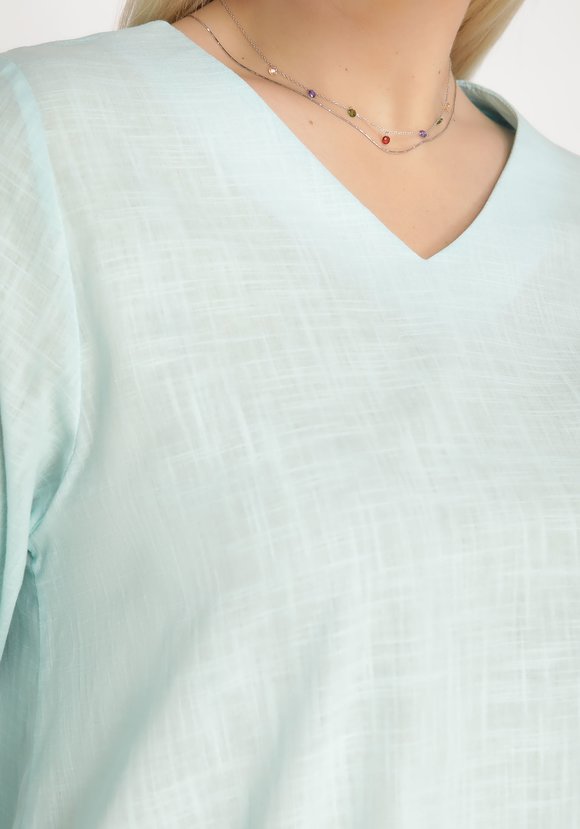 Туника свободного кроя Льняная палитра шир.  580, рис. 4