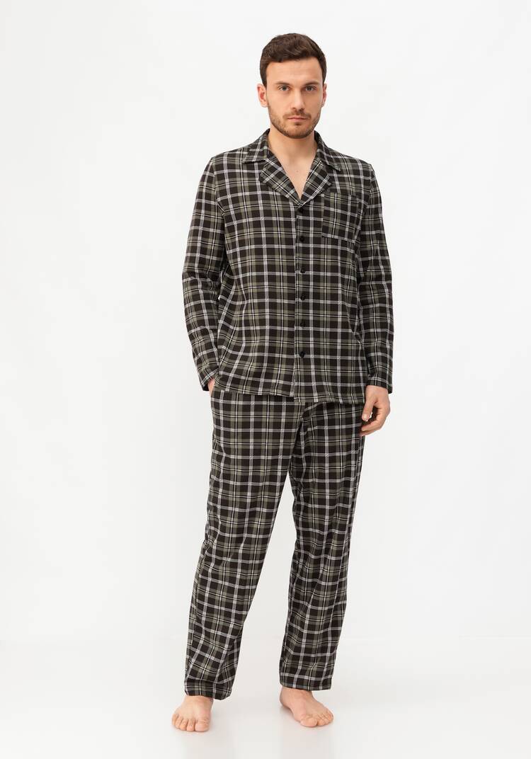 Пижама мужская в клетку шир.  750, рис. 9