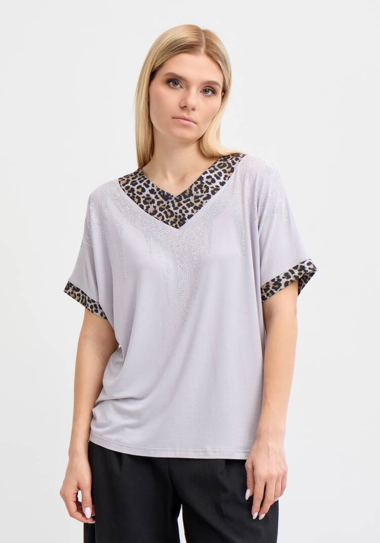 Блуза с леопардовым вырезом шир.  750, рис. 9