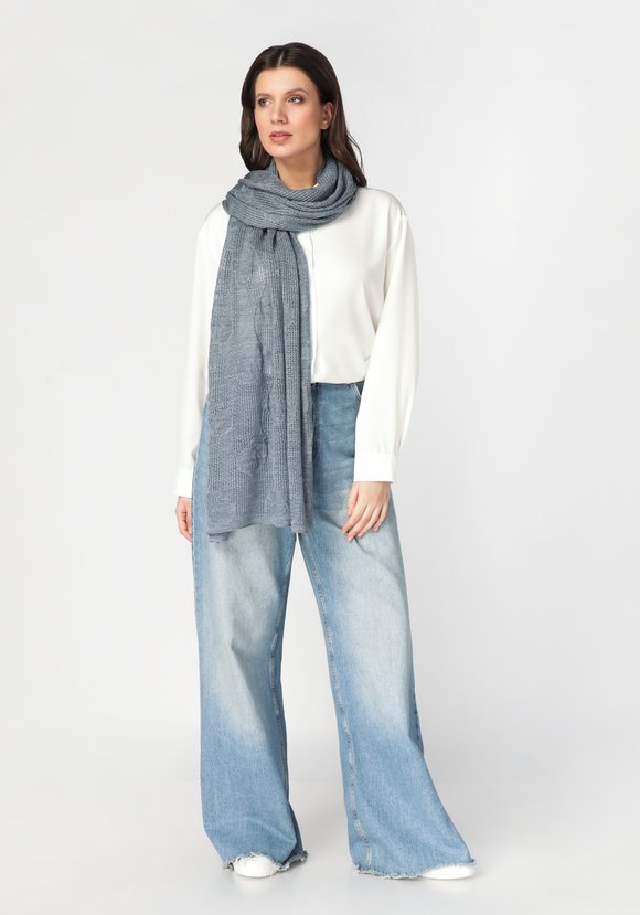 Палантин в технике ажура с имитацией кружева шир.  580, рис. 27