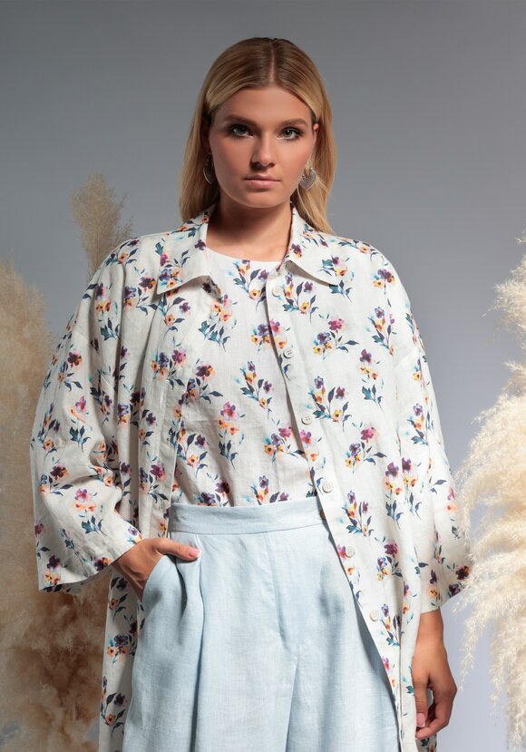 Рубашка удлиненная на поясе шир.  580, рис. 20