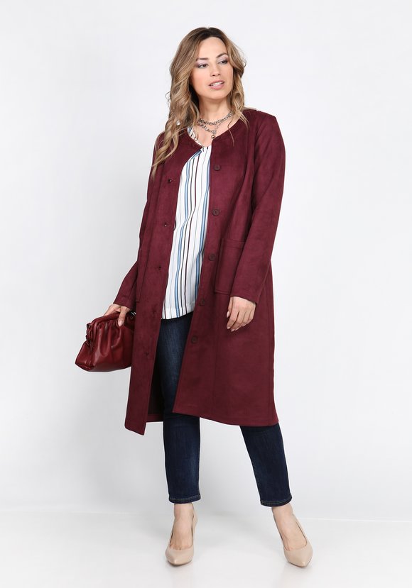 Кардиган из ткани под замшу Элла шир.  580, рис. 1