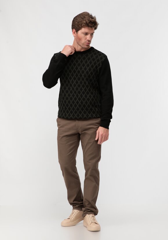 Джемпер в ромб с длинным рукавом шир.  580, рис. 16