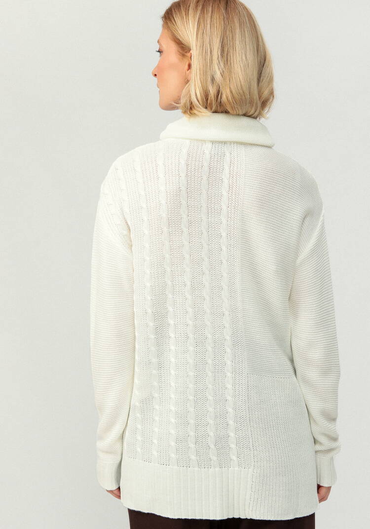 Удлиненный джемпер с косами шир.  750, рис. 13