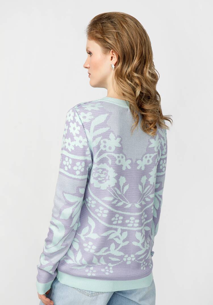 Джемпер женский с жаккардовым рисунком шир.  750, рис. 11