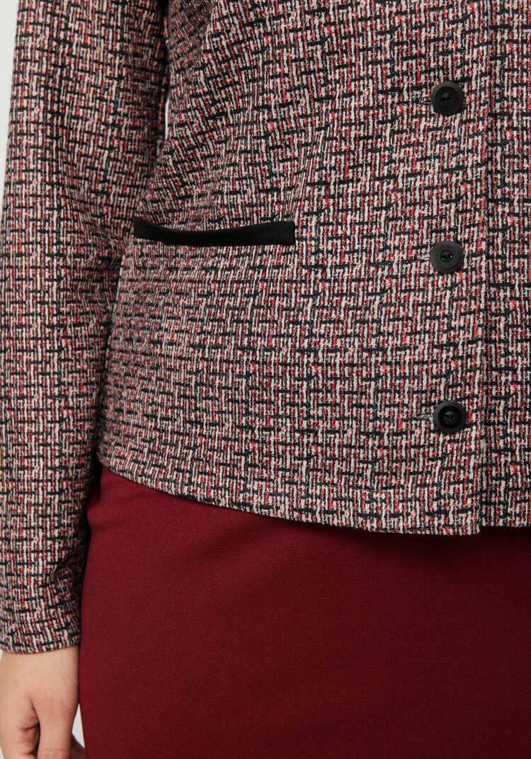 Пиджак укороченный прямого кроя на пуговицах шир.  750, рис. 5