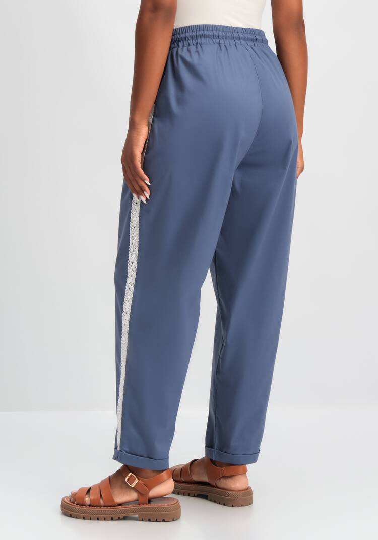 Брюки-бананы с кружевной вставкой шир.  750, рис. 3