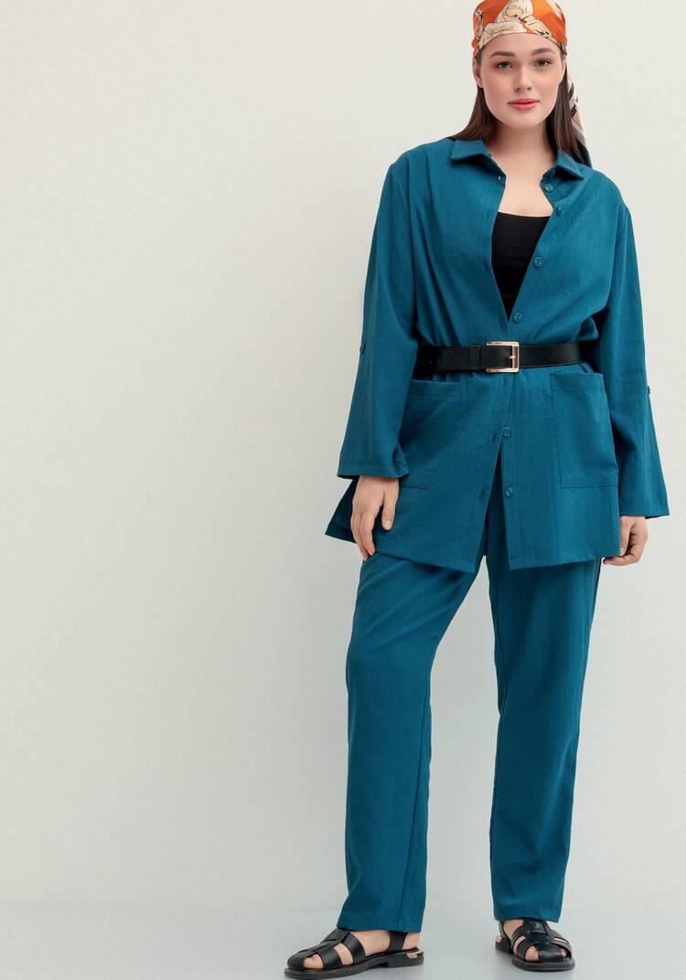 Брюки прямого кроя на резинке по поясу шир.  750, рис. 30