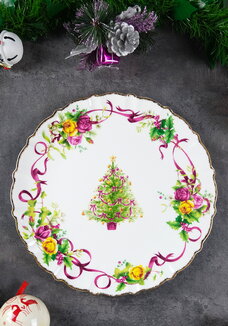 Блюдо из фарфора Алая лента