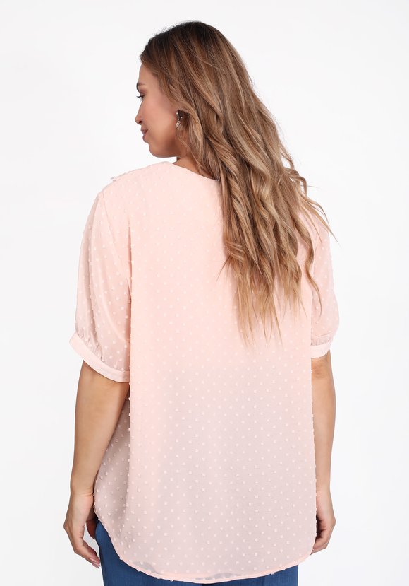 Блуза шифоновая с бантом шир.  580, рис. 6