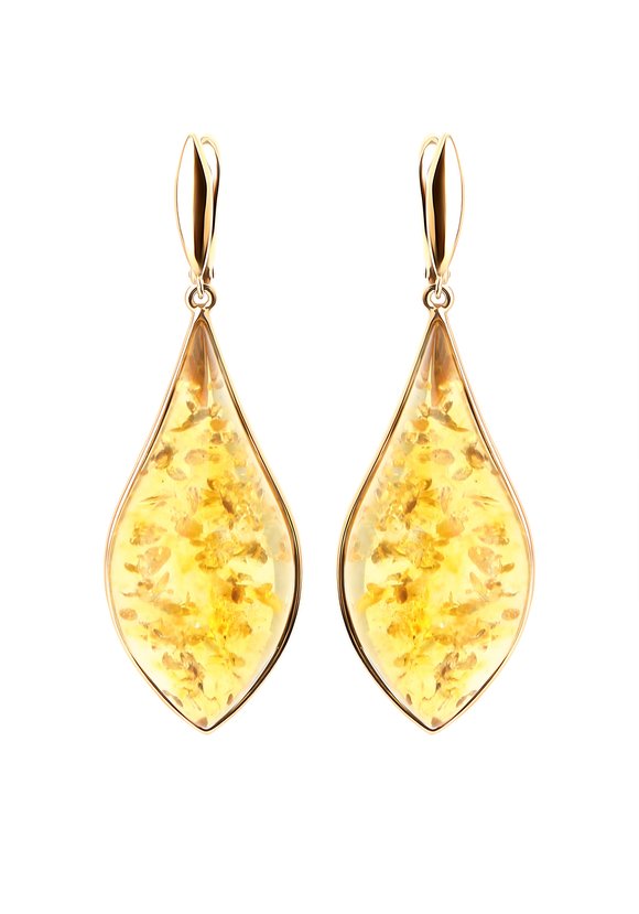 Серебряные серьги  Янтарные брызги шир.  580, рис. 9