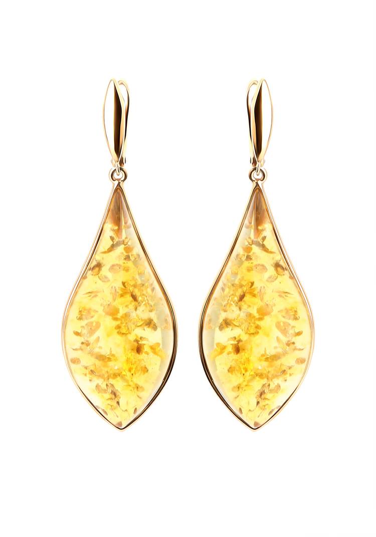 Серебряные серьги  Янтарные брызги шир.  750, рис. 9
