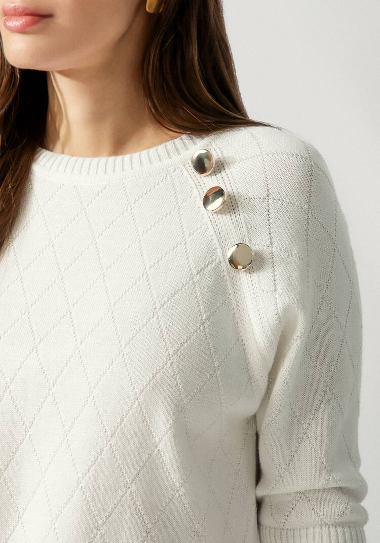 Джемпер с эффектными пуговицами по полочке шир.  750, рис. 20