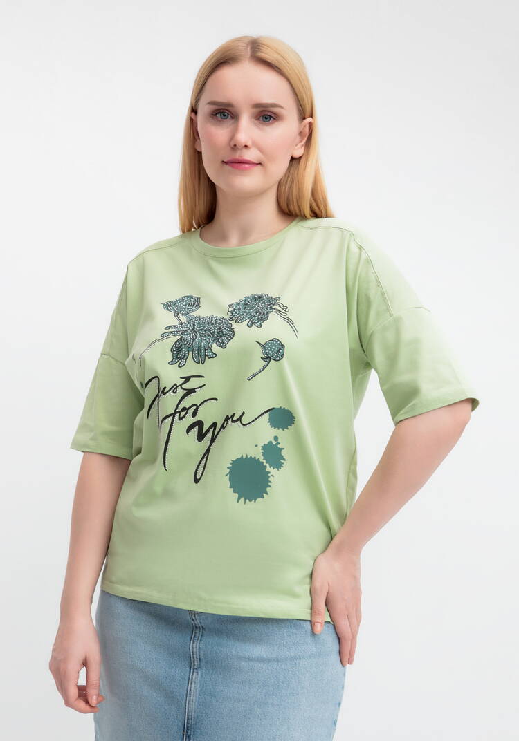 Футболка с принтом и рукавом 3/4 шир.  750, рис. 4