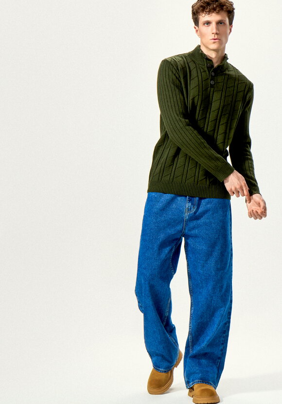 Джемпер с воротом-стойкой и планкой шир.  580, рис. 2