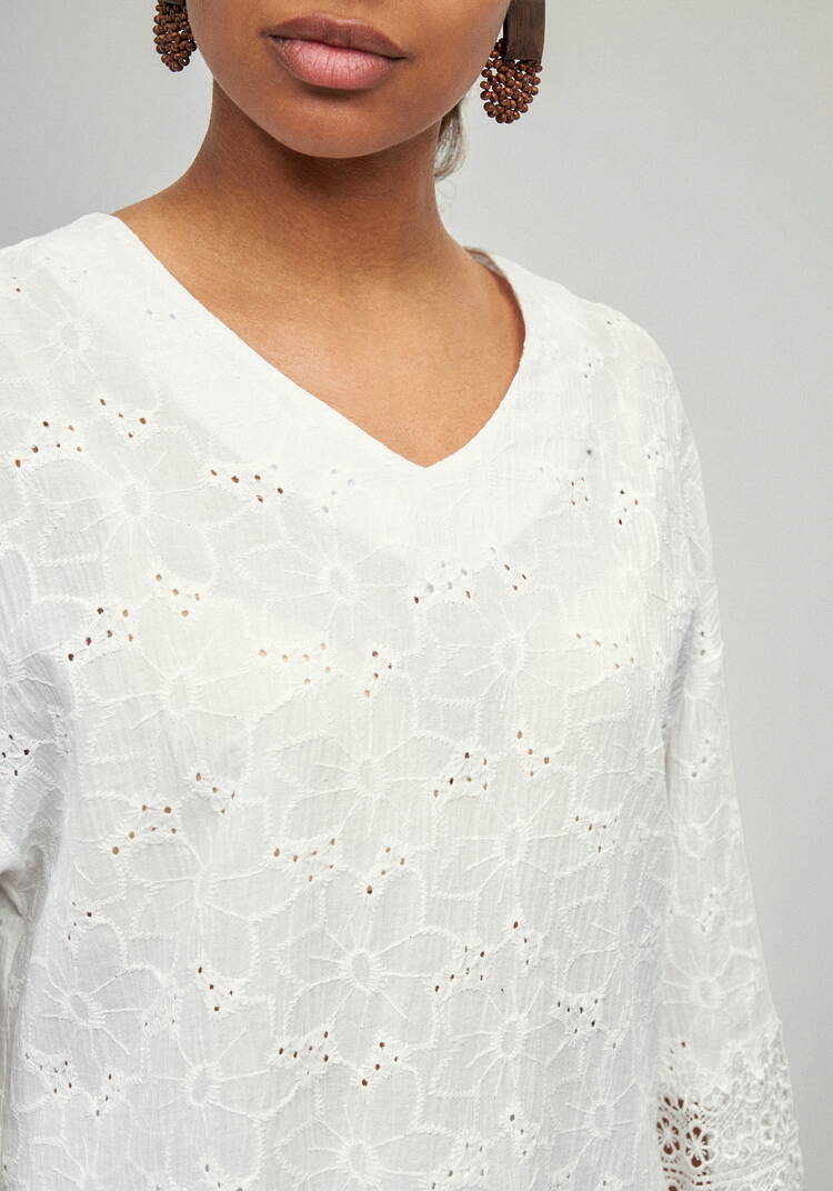 Блуза с кружевом Джулия шир.  750, рис. 5