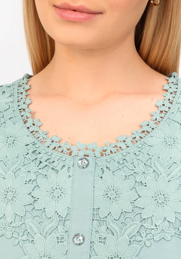 Блуза с кружевом Джульетта шир.  750, рис. 5