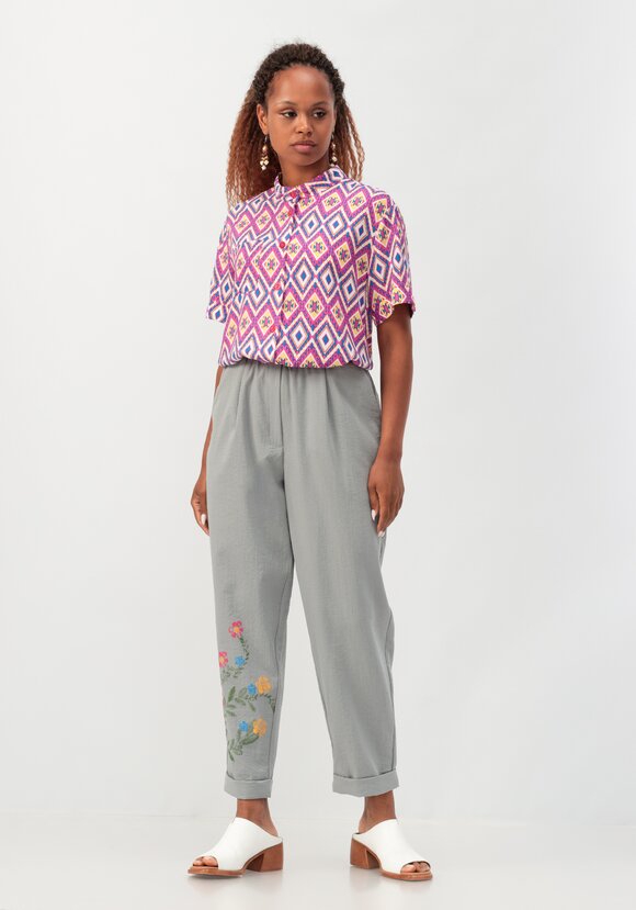 Брюки-бананы с принтом шир.  580, рис. 7