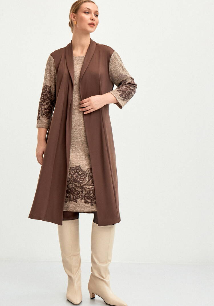 Плaтье с имитацией двойки шир.  750, рис. 1