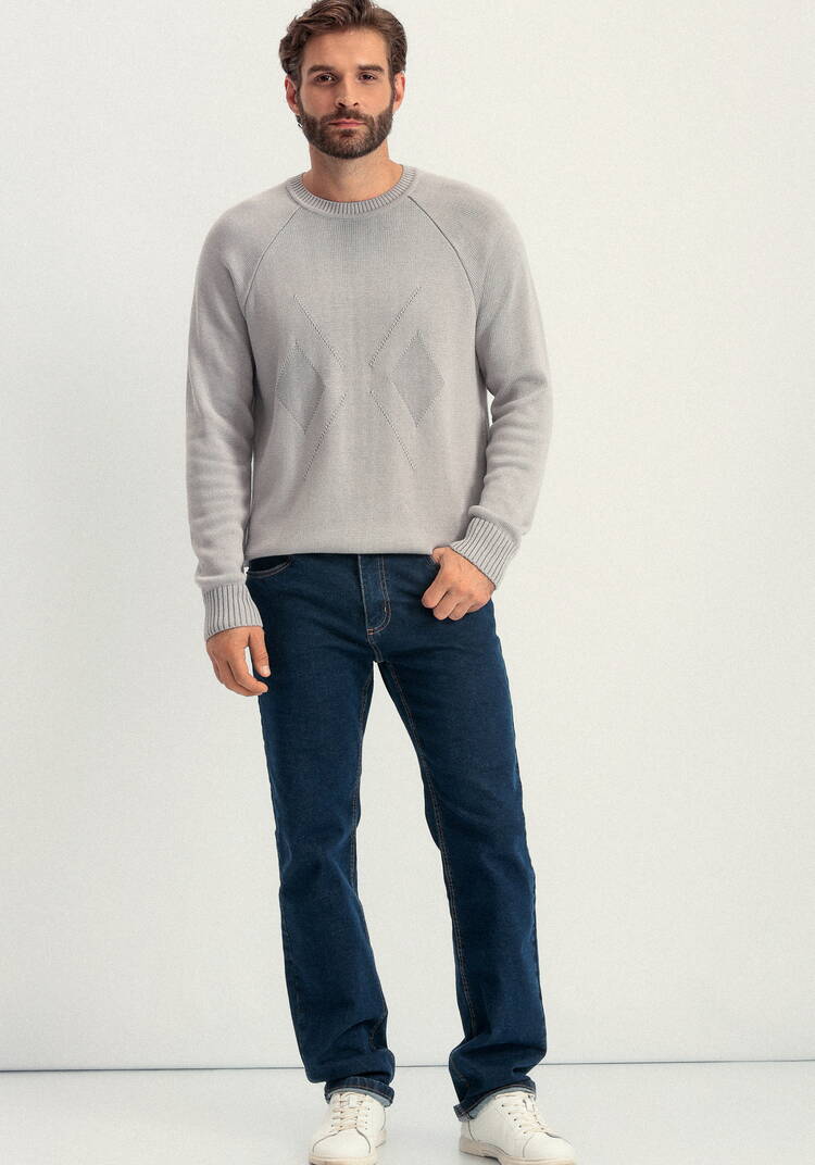 Джемпер прямого силуэта с ромбами шир.  750, рис. 9