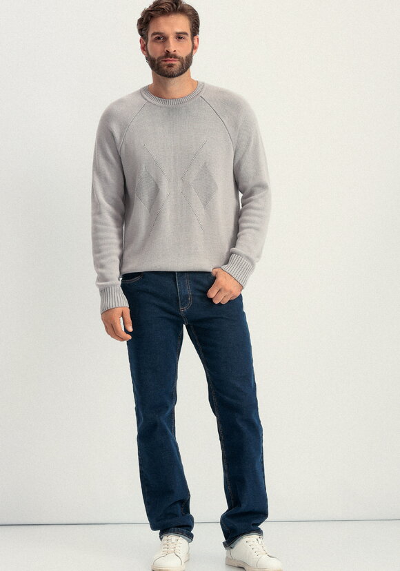 Джемпер прямого силуэта с ромбами шир.  580, рис. 9