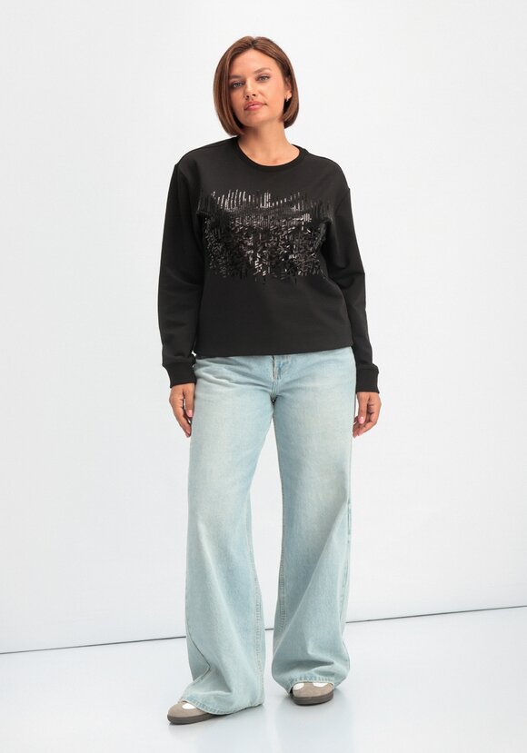 Свитшот с абстрактным рисунком из пайеток шир.  580, рис. 28