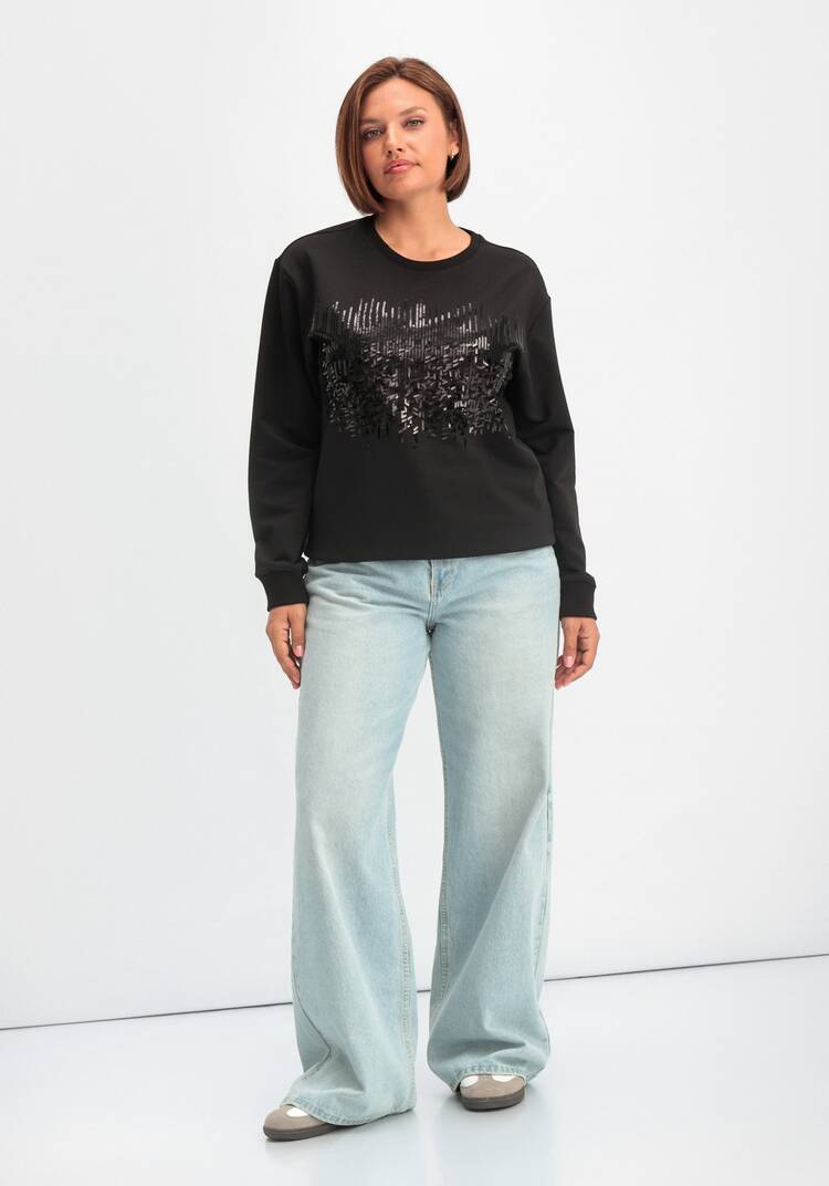 Свитшот с абстрактным рисунком из пайеток шир.  750, рис. 28