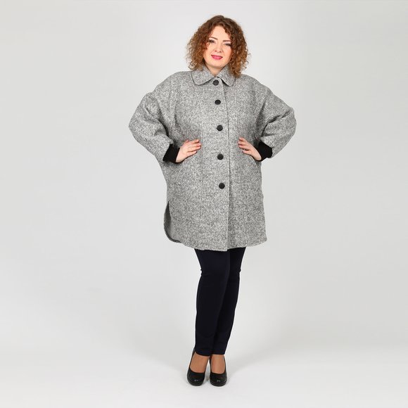 Пальто-пончо на пуговицах шир.  580, рис. 1