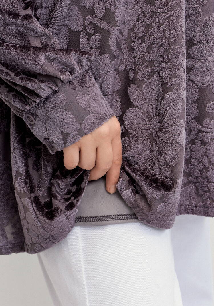 Блуза с цветами из бархата шир.  750, рис. 15