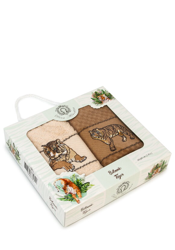 Набор махровых салфеток Тигр, 2 шт. шир.  580, рис. 2